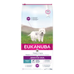 Eukanuba Daily Care chien adulte peau sensible croquettes poisson de mer 12kg