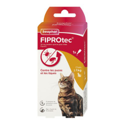 Beaphar Fiprotec chat pipettes antiparasitaires 1 x 50mg