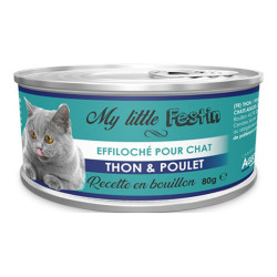 Agecom My Little Festin chat adulte effiloché thon et poulet 80gr