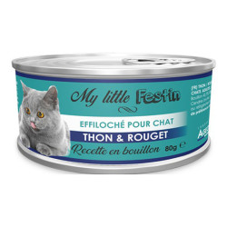 Agecom My Little Festin chat adulte effiloché thon et rouget 80gr