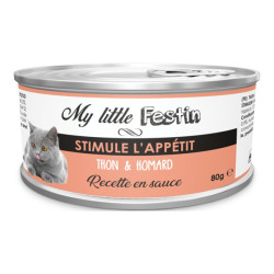 Agecom My Little Festin chat adulte stimule l’appétit thon et homard 80gr