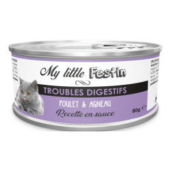 Agecom My Little Festin chat adultes troubles digestifs poulet et agneau 80gr