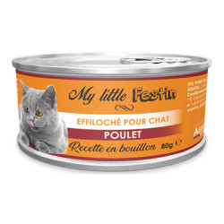 Agecom My Little Festin chat effiloché poulet 80gr