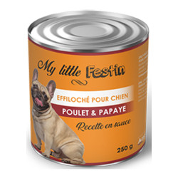 Agecom My little Festin chien effiloché poulet et papaye 250gr