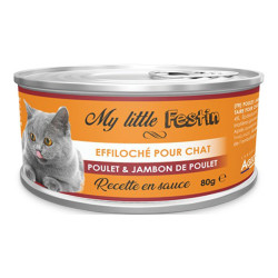 Agecom My Little Festin chat adulte poulet et jambon de poulet 80gr