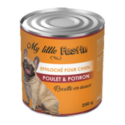 Agecom My Little Festin chien effiloché poulet et potiron 250gr