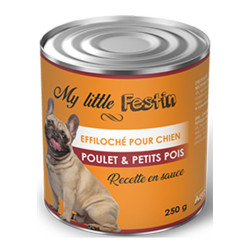 Agecom My Little Festin chien effiloché poulet et petit pois 250gr