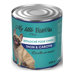 Agecom My Little Festin chien effiloché thon et carotte 250gr