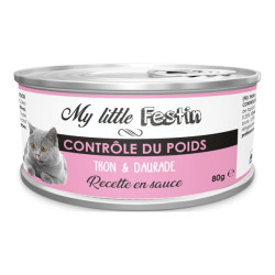 Agecom My Little Festin chat adulte contrôle du poids thon et daurade 80gr