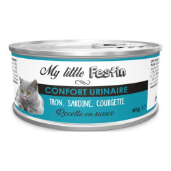 Agecom My Little Festin chat adulte confort urinaire thon / sardine et courgette 80gr