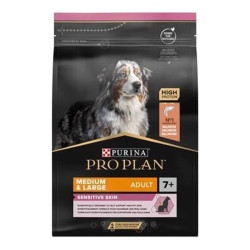 Purina Pro Plan peau sensible chien sénior moyenne et grande race croquettes saumon 14kg