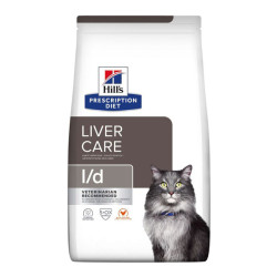 Hill's Prescription Diet L/D santé hépatique chat croquettes poulet 1,5kg