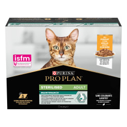 Purina Pro Plan Maintenance chat adulte stérilisé sachets repas poulet sauce 10 x 85gr