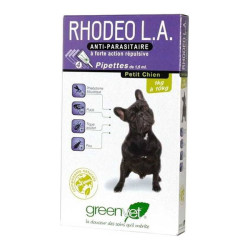 Greenvet Rhodeo L.A. pipettes anti-parasitaires petit chien 4 x 1,5ml