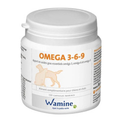 Wamine Omega 3-6-9 chiens et chats 120 capsules