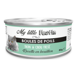 Agecom My Little Festin chat boule de poils thon et chou frisé 80gr