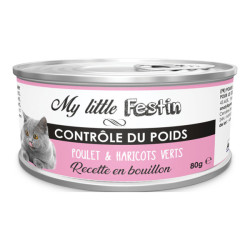 Agecom My Little Festin chat contrôle du poids poulet et haricots verts 80gr