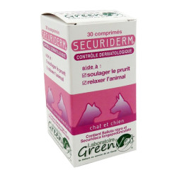 GreenVet Securiderm contrôle dermatologique chien et chat 30 comprimés