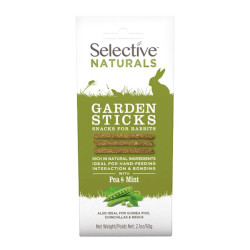 Supreme Selective Naturals Garden Sticks lapins friandises pois et menthe 60gr