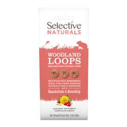 Supreme Selective Naturals Woodland Loops cochons d'Inde friandises pissenlit et églantier 80gr