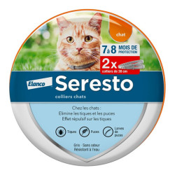 Elanco Seresto chat antiparasitaire lot de 2 colliers