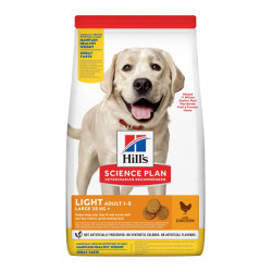 Hill's Science Plan Light chien adulte grande race croquettes poulet 14kg