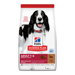 Hill's Science Plan chien adulte moyenne race croquettes agneau et riz 14kg