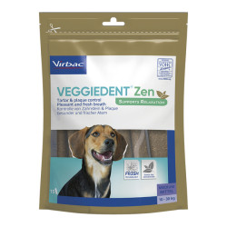 Virbac VeggieDent Zen chien 10 - 30kg 15 lamelles à mâcher