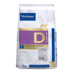 Virbac HPM D1 chat support dermatologie croquettes 3kg