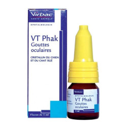 Virbac Vt Phak gouttes oculaires chien et chat 5ml