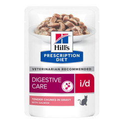 Hill's Prescription Diet I/D santé digestive chat sachet repas saumon 12 x 85gr