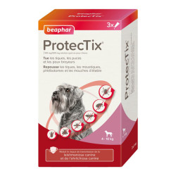 Beaphar ProtecTix pipettes antiparasitaires chien 4-10kg - 3 x 1ml