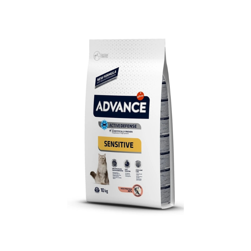 Advance Sensitive croquettes chat adulte saumon riz 10kg