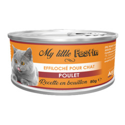 Agecom My Little Festin Chat effiloché pâtée poulet 80gr