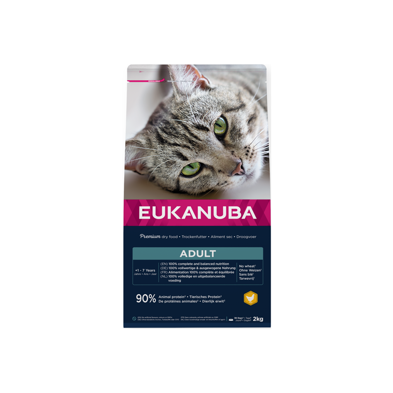 Eukanuba Chat Adulte croquettes poulet frais 2kg