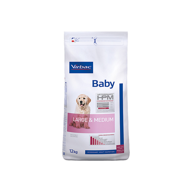 Virbac HPM Baby chien grande et moyenne race croquettes 12kg