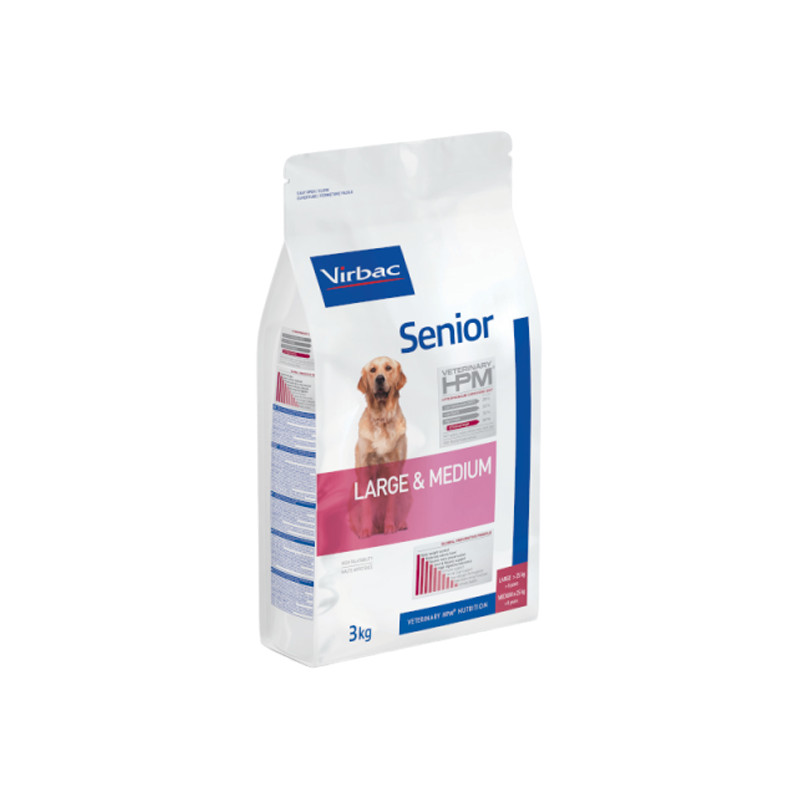 Virbac HPM Chien senior grande et moyenne race croquettes 3kg