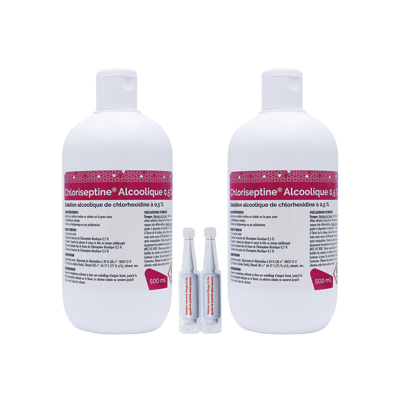 Axience Chloriseptine alcoolique 0,5% flacon de 2 x 500ml